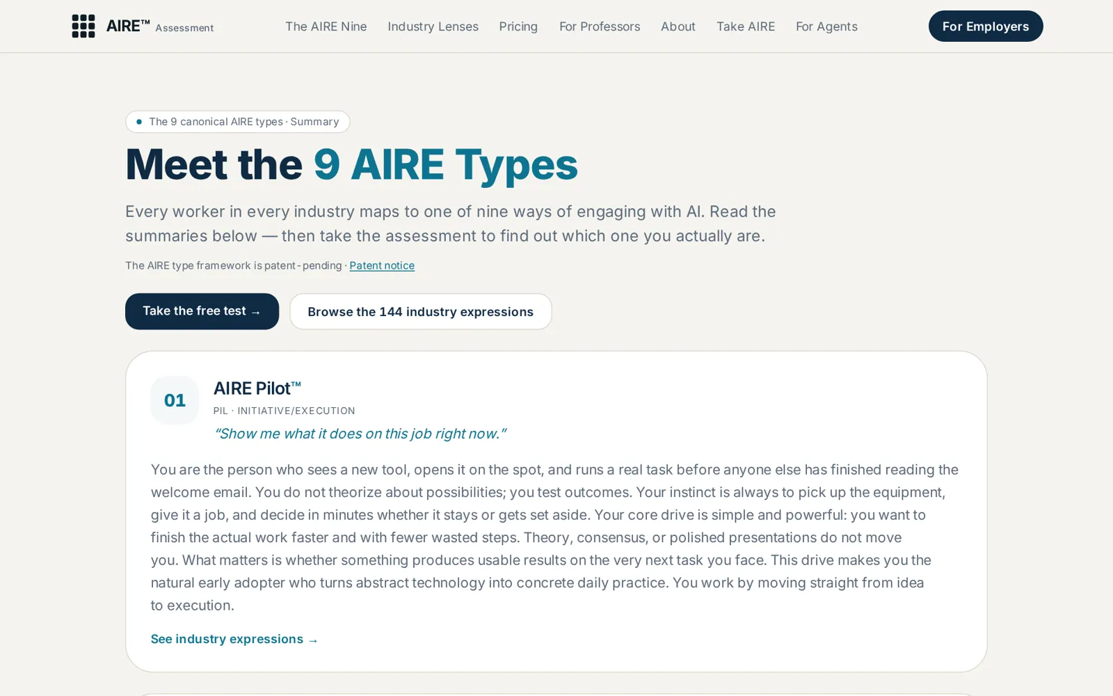 AIRE Assessment™: The AIRE Nine
